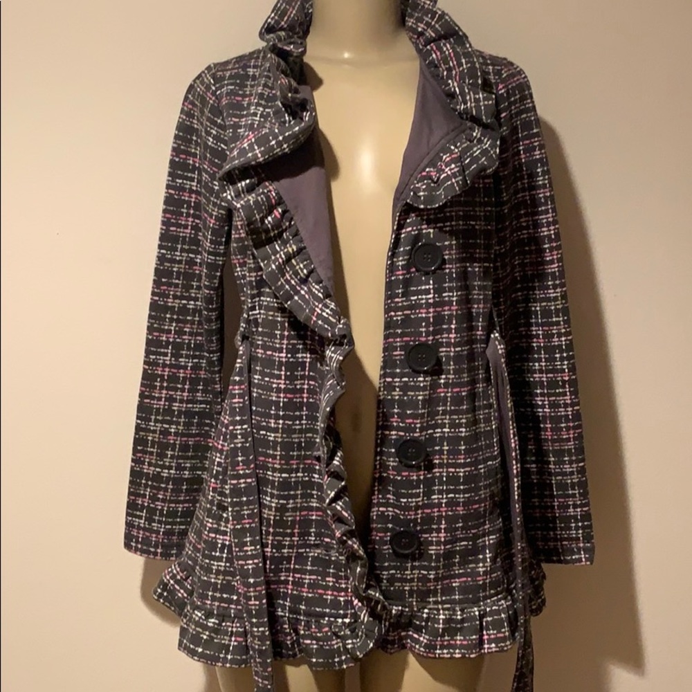 NEW! Ruffled pea coat - Picture 5 of 16